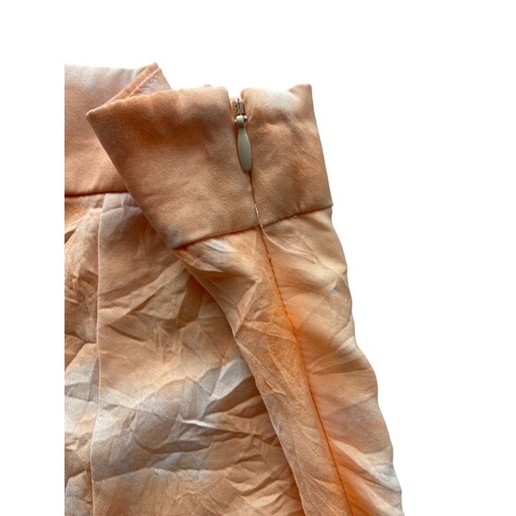 Free People Womens Martine Flirt Tie Dye Skirt Size 6 Peach Front Slit A-line - Picture 3 of 15